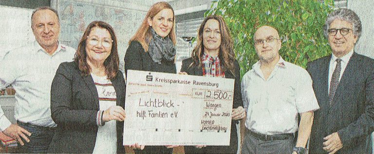 Spendenübergabe bei Hymer-Leichtmetallbau