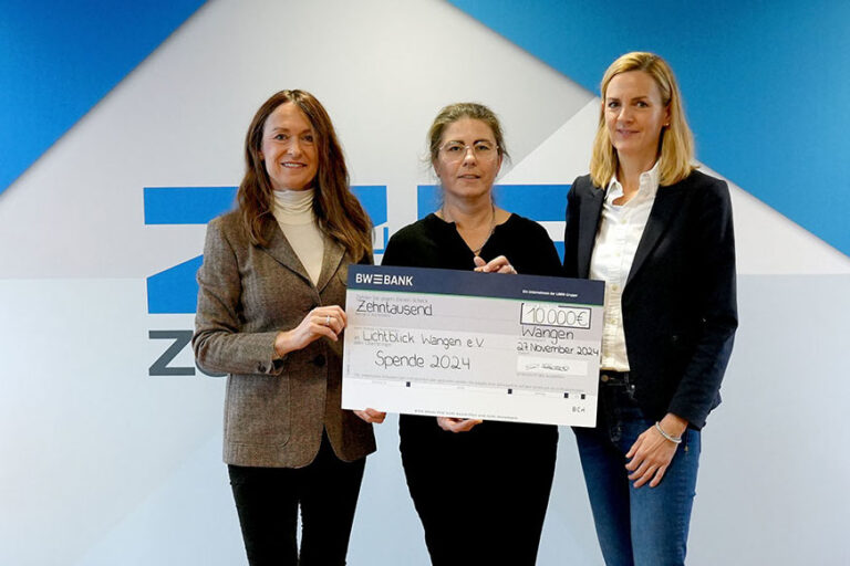 Zoller+Fröhlich – Spendenübergabe